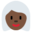 woman, dark skin tone, white hair